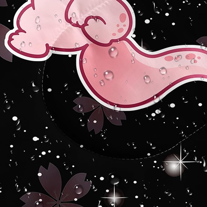 QOOMO Axolotl Cute Camping Sleeping Bags,3 Season Warm & Cool Weather,Lightweight,Waterproof Sleeping Bags for Adults & Kids,Traveling,and Outdoors