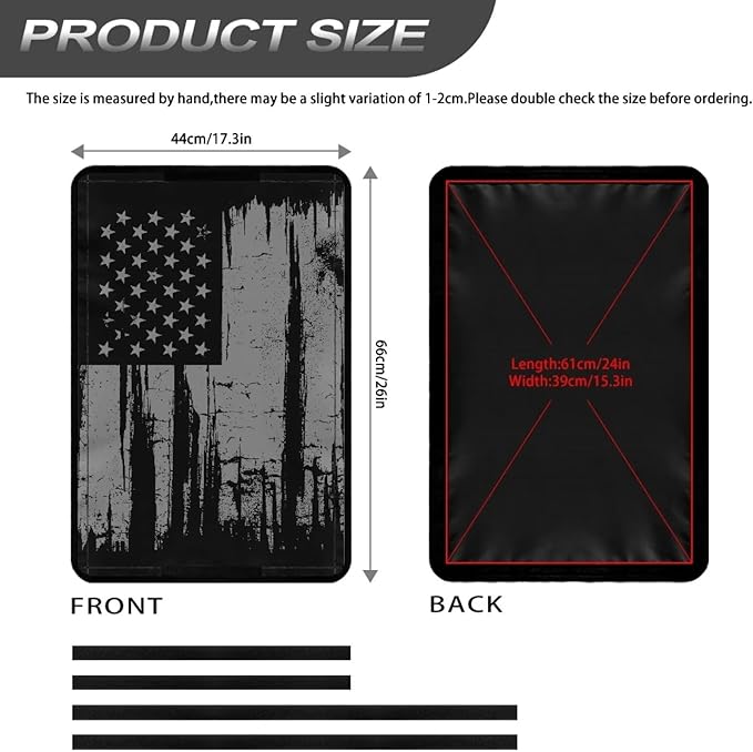 RV Door Window Shade, Grey American Flag Reflective Camper Door Window Proctive Cover Privacy Screen Window Cover for RV Trailer Camper Windows UV Protection