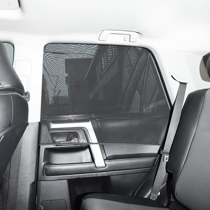 Hoolcar Rear Window Sun Shade Breathable Mesh Compatible with Toyota 4Runner 2010-2025/for Dodge Durango 2011-2025 Side Window Screens Cover for Camping/Pets, UV Protection Sunshade,2PCs