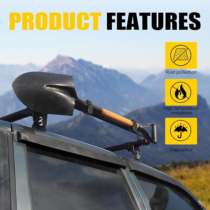 Quick Release Rubber Clamp Mount Shovel Axe Holder Mount Compatible With Truck Boats Trains Vans Or Wall Fits for 1-1/7'' to 1-3/7'' Diameter Tool Or Round Tube 13PCS