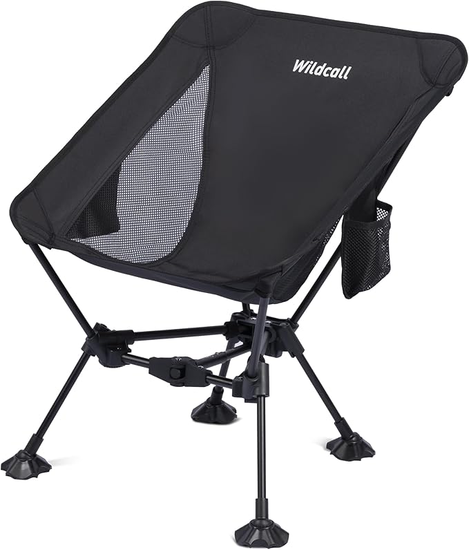 WildCall Lightweight Folding Camping Chair Compact Beach Chair with Anti-Sinking Large Feet