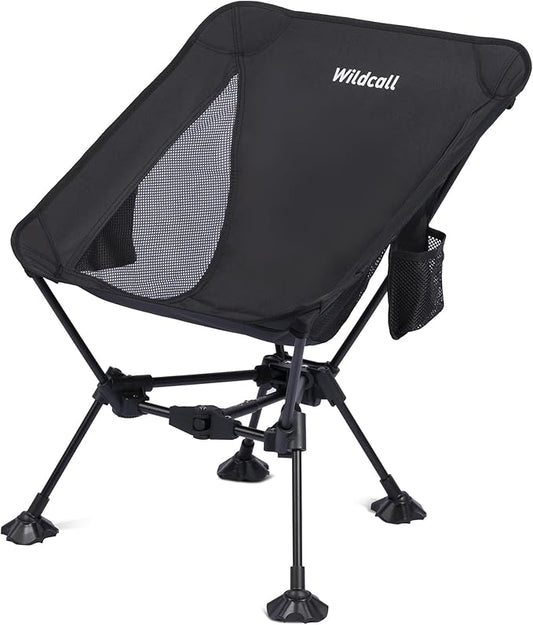 WildCall Lightweight Folding Camping Chair Compact Beach Chair with Anti-Sinking Large Feet
