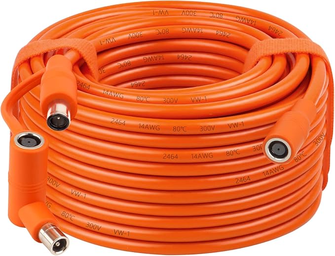 MOOKEERF 14AWG DC 8mm Extension Cable for Solar Panel 75FT,DC7909 Solar Panel Cable Female to Male with DC8020 Male Adapter Compatible with Aker,GZ Yeti,BLUETT,Jackery Portable Power Station - 75 Foot