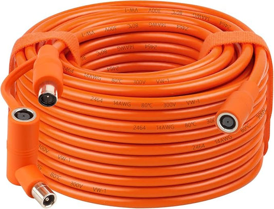 MOOKEERF 14AWG DC 8mm Extension Cable for Solar Panel 75FT,DC7909 Solar Panel Cable Female to Male with DC8020 Male Adapter Compatible with Aker,GZ Yeti,BLUETT,Jackery Portable Power Station - 75 Foot