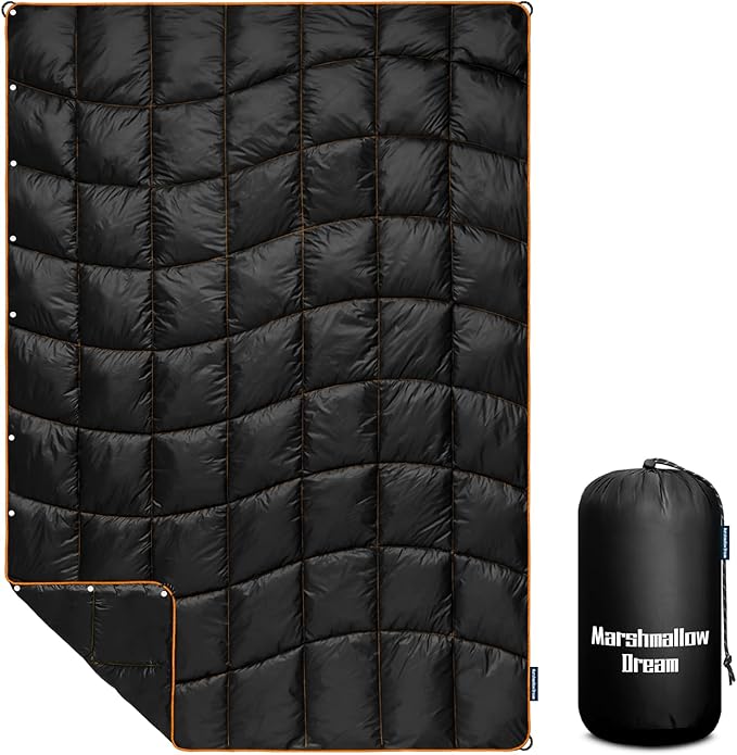 Camping Blanket, Puffy Blanket Lightweight Windproof Water Resistant for Outdoors,Hiking, Backpacking,Beach,Car,Picnic,Stadium
