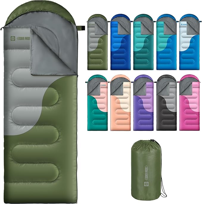 Sleeping Bags for Adults&Kids,Lightweight Waterproof Warm Weather Sleeping Bag,Compact Portable Sleeping Bag for Camping,Essentials Gear for Camping Hiking Outdoor Travel