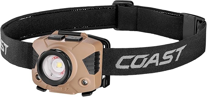 Coast FLX7 700 Lumen LED Headlamp with Twist Focus, 3 x AAA Alkaline Batteries Included
