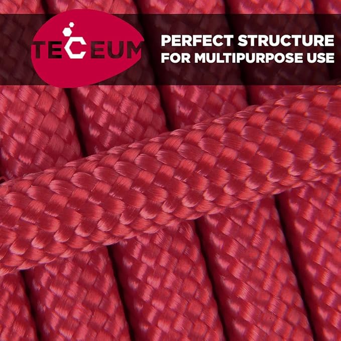 TECEUM Reflective Paracord Rope 1000 – 1000ft/200ft/100ft/50ft – 40+ Colors – Glow in The Dark – para Cord – Utility Rope for Survival, Hunting & Camping Gear – Nylon String, Camping Rope, Tent Cord