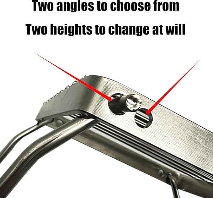 TreGoo Ultralight Mini Camp Grill with Foldable Legs – 304 Stainless Steel Grate, Portable Gas Stove & Campfire Stand, Compact Grill Grid for Backpacking/Camping/Hiking/Picnic/Travel/Fishing (Weave)