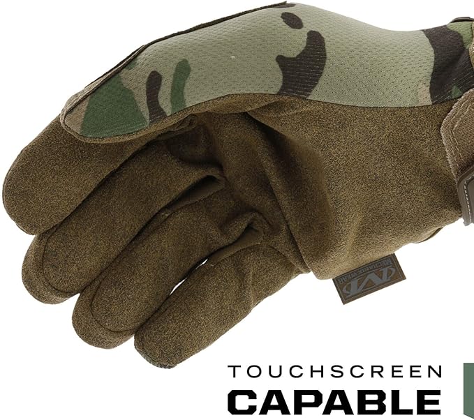 Mechanix Wear: The Original MultiCam Tactical Work Gloves with Secure Fit, Flexible Grip for Multi-purpose Use, Durable Touchscreen Safety Gloves for Men (Small, MultiCam)