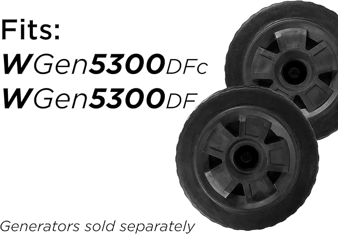 Westinghouse Outdoor Power Equipment WGen5300 Series Portable Generator Never-Flat Wheel and Handle Kit, Compatible with WGen5300DF and WGen5300DFc