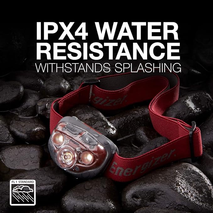 Energizer PRO LED Headlamp, IPX4 Water Resistant Headlamps, High-Performance Head Light for Outdoors, Camping, Running, Storm, Survival LED Light for Emergencies (Batteries Included)