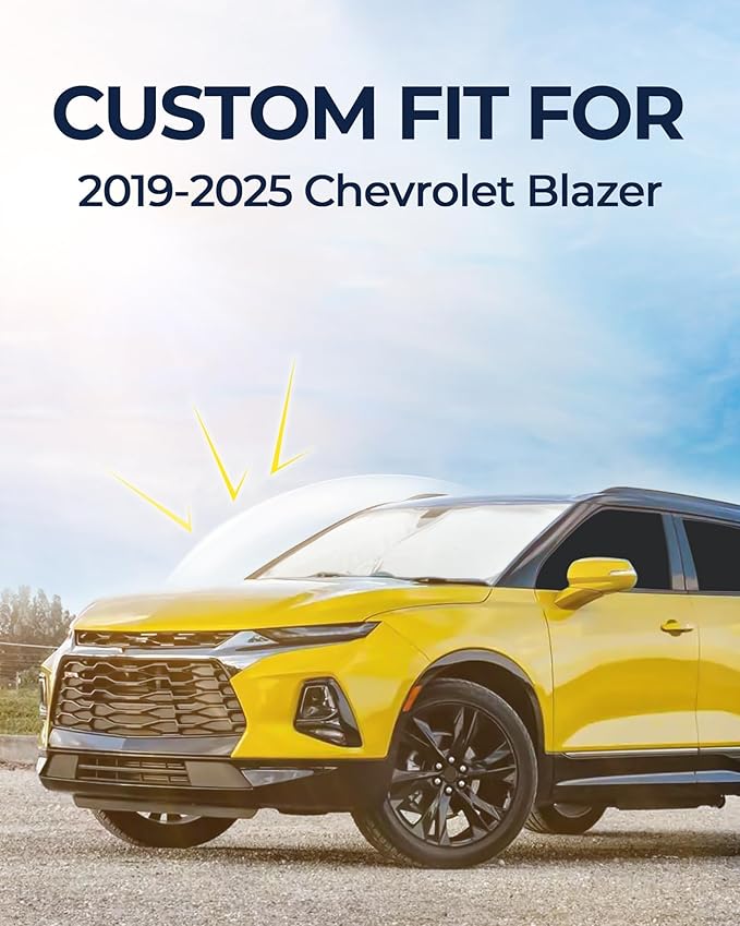 for Chevrolet Blazer 2019-2025 Car Window Shades, 8pcs Privacy Sun Shade Set for Front Windshield Side and Rear Windows, Full Window Covers Keeps Vehicle Cool for Camping Napping