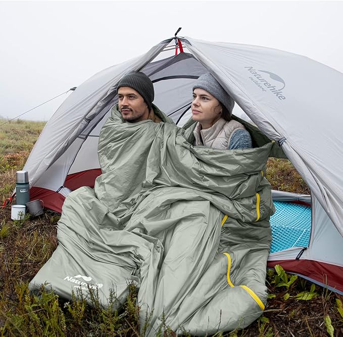 Naturehike Ultralight Sleeping Bag - Envelope Lightweight Portable, Waterproof, Comfort with Compression Sack - Great for 3 Season Traveling, Camping, Hiking