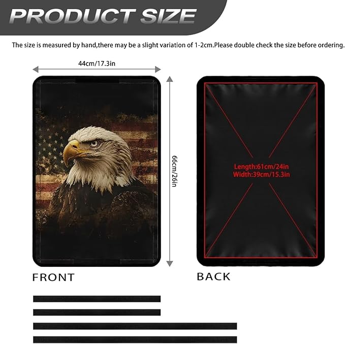 Eagle American Flag RV Door Window Shades Replacement RV Thin Window Blinds Shade Covers for Campers Travel Trailers