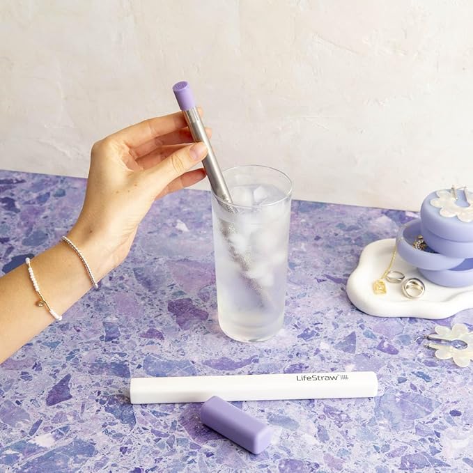 LifeStraw Sip – Reusable Stainless Steel Water Filter Drinking Straw