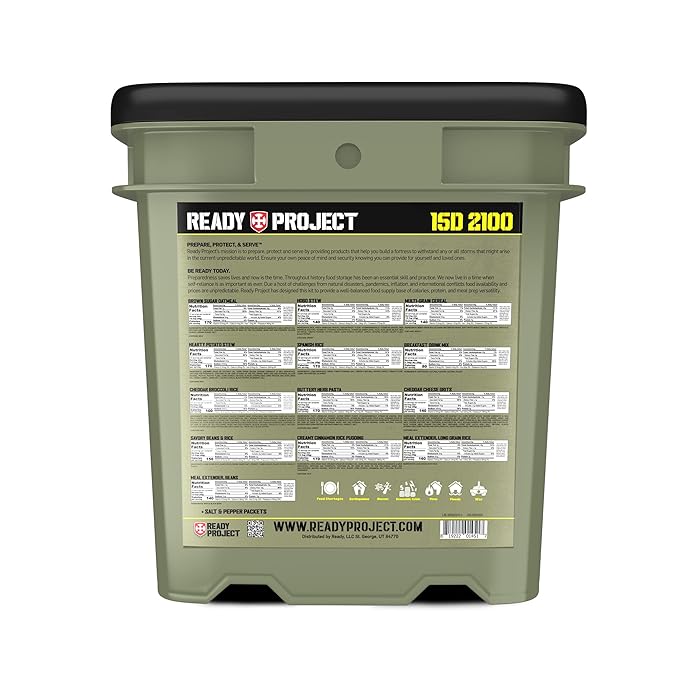 Ready Project ® 15D - 15 Day 2100 Calories per Day - 60g Protein per Day - Emergency Food Supply