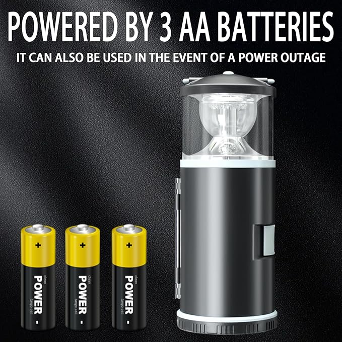 LED Camping Lantern with 15PCS Car Tool Kit, Survival Gear Hiking, Portable Emergency Set Kit with Screwdriver Set Kit Tool, Fishing Gear for Outdoors, Men/Dad Birthday Gift(AA Batteries Not Included)