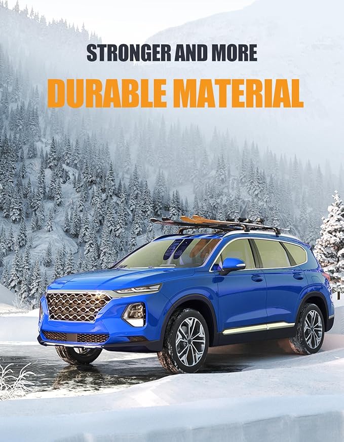 KINGGERI 300lbs Roof Rack Cross Bars Compatible with 2019-2023 Hyundai Santa Fe & Santa Fe Hybrid, Lockable Anti-Theft Aluminum Roof Rails Crossbars Cargo Carrier Bag Black