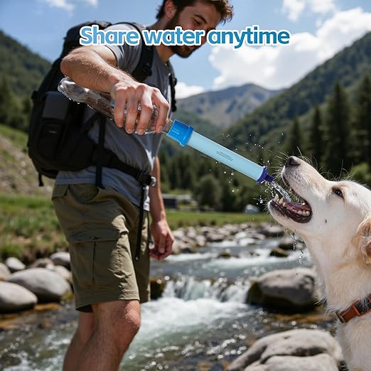 2 Pcs Water Filter Coupling Compatible with LifeStraw, Easy Drinking & Sharing, Unique Thread Fits 28mm Water Bottles & Bags, Portable Adapter Kit for Water Filtration System, Hiking Gear