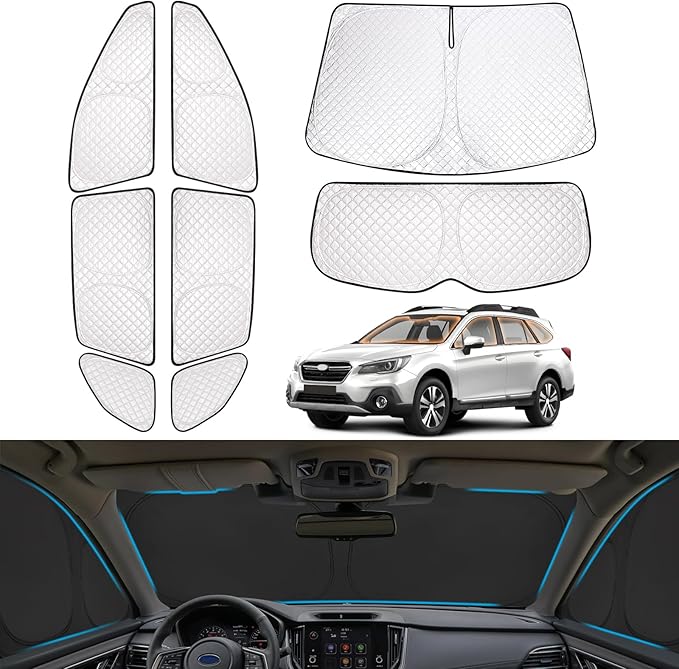 XCBYT 2021–2024 Outback Full Coverage Window Shades | 6-Layer Blackout Insulated Sun & UV Protection | Custom Fit Privacy Covers for Camping, Sleeping & Car Living (8 PCS)