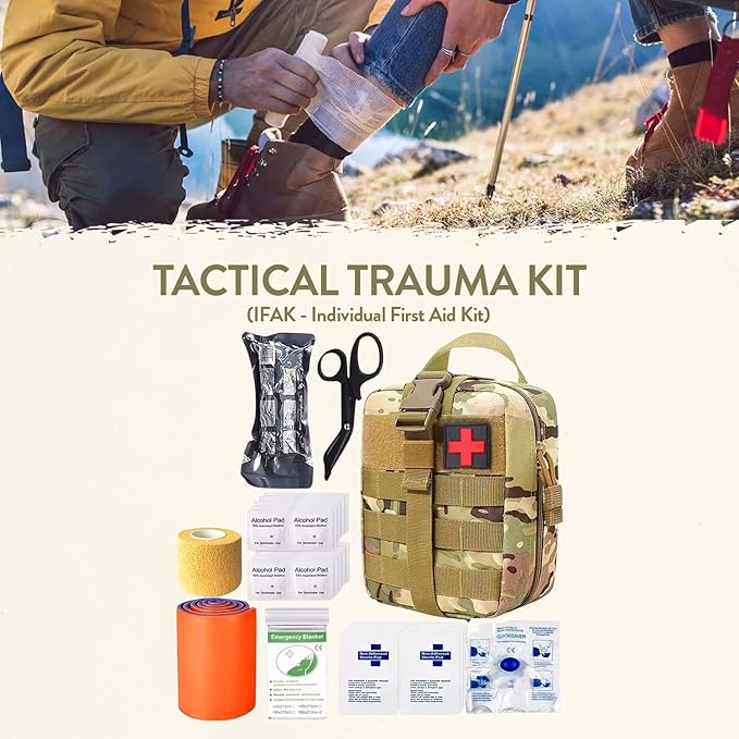 TacPreps 72-Hour Survival Kit | Emergency Bug Out Bag with First Aid, Water Filter, Food, Tools | 45L Tactical Backpack for Camping, Hiking, Outdoor Emergency Preparedness