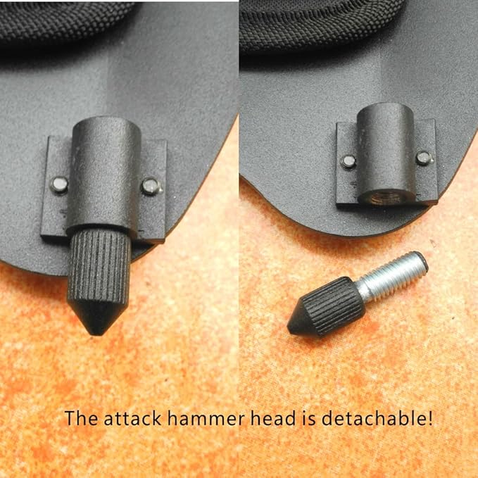 Shindn Aircraft Aluminum Alloy Tactical Shield with Glass Breaker for Outdoor Survival Camping and Self Preservation