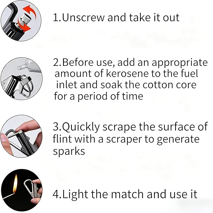 Permanent Match Infinity Lighter- Reusable Waterproof Survival Lighter with Multitool Keychain & Bottle Opener, Starter for Outdoor Camping, Hiking, Emergency Kits (Black+Gold)