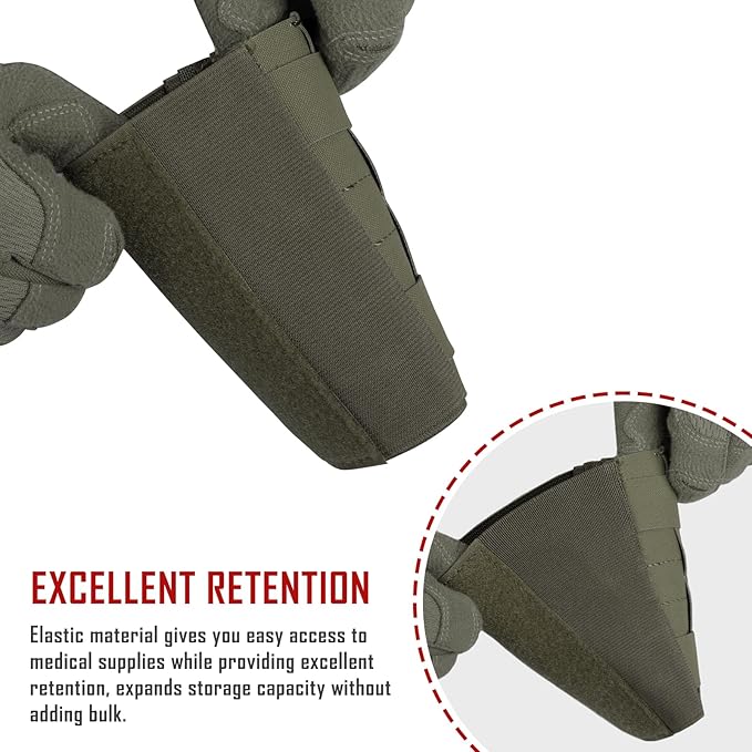 LIVANS Molle IFAK Micro Trauma Pouch, Tactical First Aid Belt IFAK Bag Medical EMT Emergency Survival Med Pouch Small EDC Portable Pack with Tourniquet Hammock for Duty Belt Vest Hunting