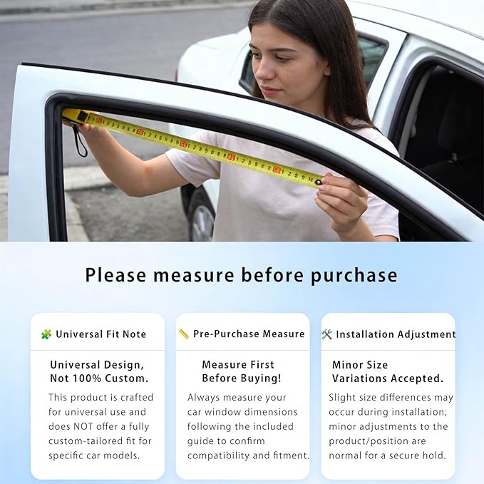 Car Curtains for Side Window - Thick Suede 4 Pcs Privacy Sun Shades Magnetic 100% Block Light Car Window Covers with Cooler Feeling (Ultra-Thick Suede, 4pcs)
