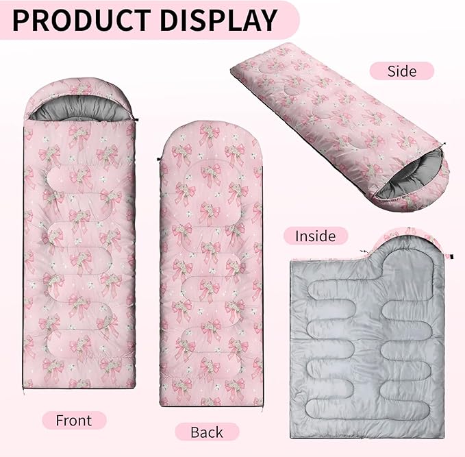 Camping Sleeping Bags, Lightweight Waterproof Sleeping Bag and Compact with Compression Sack for Outdoor