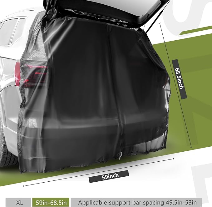 Yahenda SUV Tailgate & Window Mosquito Net Set – 6-piece Car Camping Sunshade for Outdoor Travel, Quick Install, Breathable & Durable(X-Large)