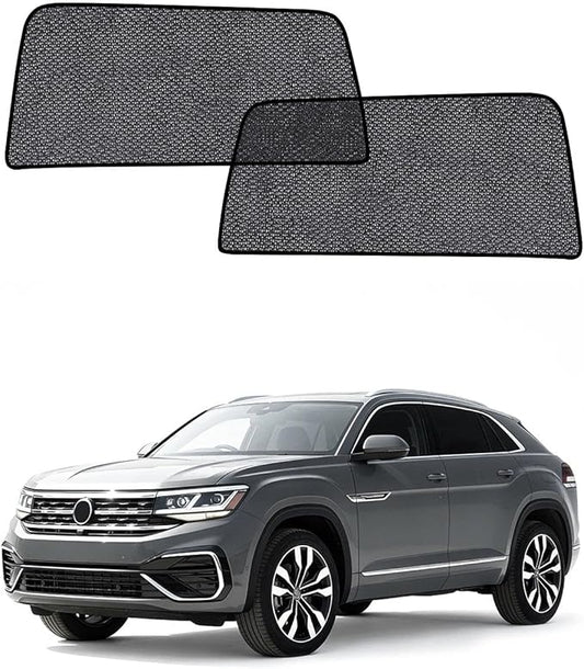 Car Window Shades for Volkswagen/VW Atlas(2018-2025), 2-Pack Rear Window Sun Shades for Baby – Breathable Mesh, UV & Heat Blocker, Privacy Protection for Camping, Travel, Sleep & Nursing
