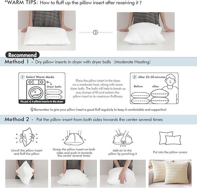 MIULEE Pack of 2 16x24 Inch Outdoor Pillow Inserts Waterproof Decorative Throw Pillow Insert, Rectangle Lumbar Garden Pillow Form for Patio Sofa Couch