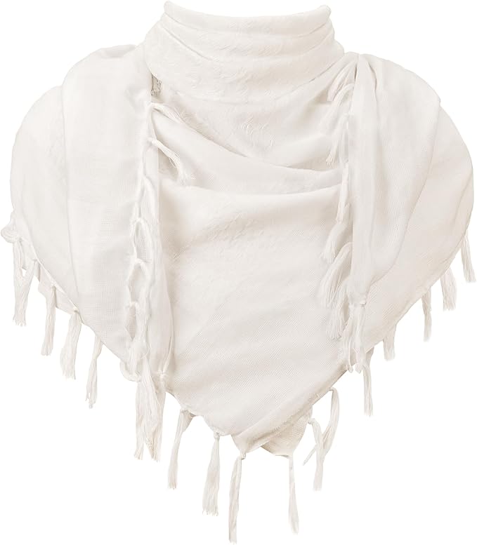 Aonal Military Shemagh Tactical Desert Scarf, 100% Cotton Keffiyeh Neck Head Scarf Wrap for Men Women