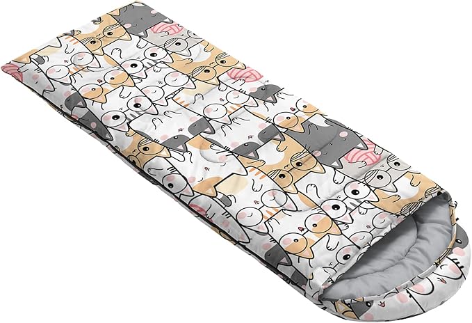 QOOMO Camping Sleeping Bags,3 Season Warm & Cool Weather,Lightweight,Waterproof Sleeping Bags for Adults & Kids,Traveling,and Outdoors,Camping Gear Equipment