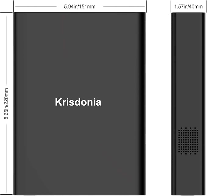 Krisdonia AC Outlet Portable Charger 60000mAh 110V/130W Laptop Power Bank with AC Outlet, 2 USB QC 3.0 and Type-C for Laptop, CPAP, Drone, Projector, Smartphone and Others