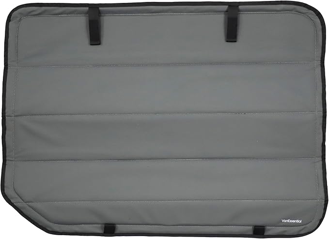 VanEssential Full Plastic Trim Rear Qtr LH (Driver Side) Window Cover Designed for Ford Transit High/Medium Roof 130 Length Van Year 2015 to Current - Charcoal Gray