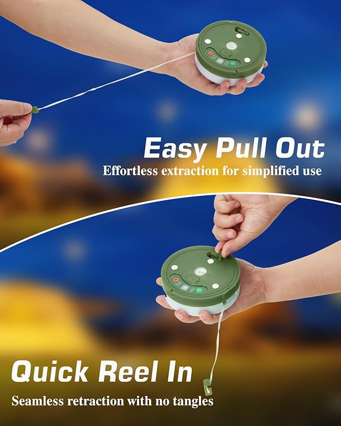 Anpro Camping String Lights 4 in 1: 32.8 Ft String with Warm White 130 LEDs, USB Rechargeable with Remote Control, Adjustable Brightness, 6 Light Modes, Portable IP65 Camping Light for Outdoor
