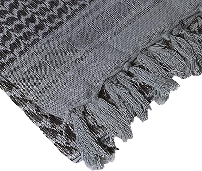 Aonal Military Shemagh Tactical Desert Scarf, 100% Cotton Keffiyeh Neck Head Scarf Wrap for Men Women