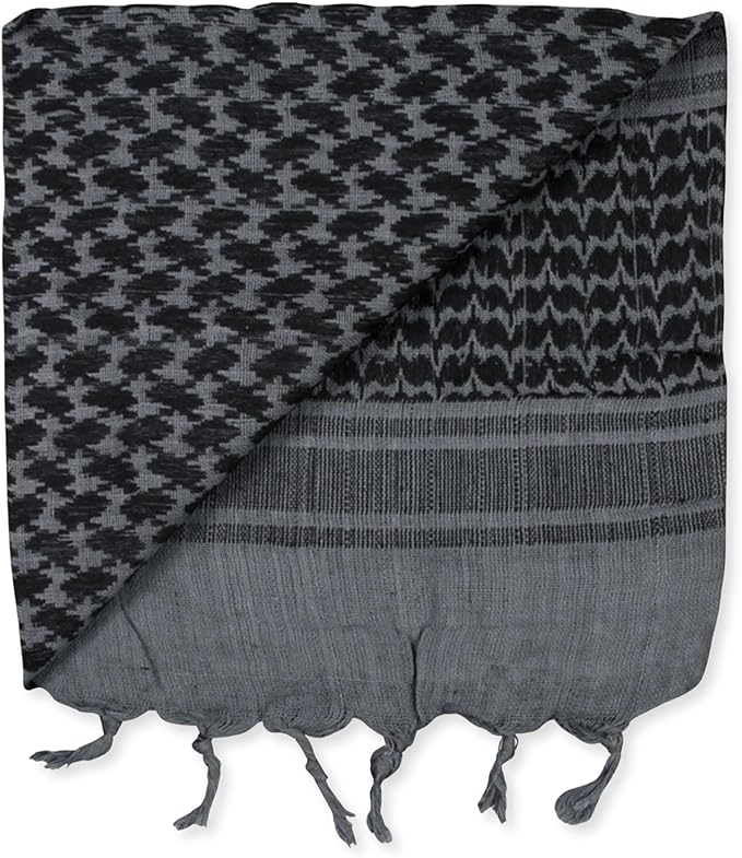 M MCGUIRE GEAR Shemagh Tactical Scarf, Middle Eastern Desert Hood, Bandana, Keffiyeh, Military Style, 100% Cotton, 42" x 42"