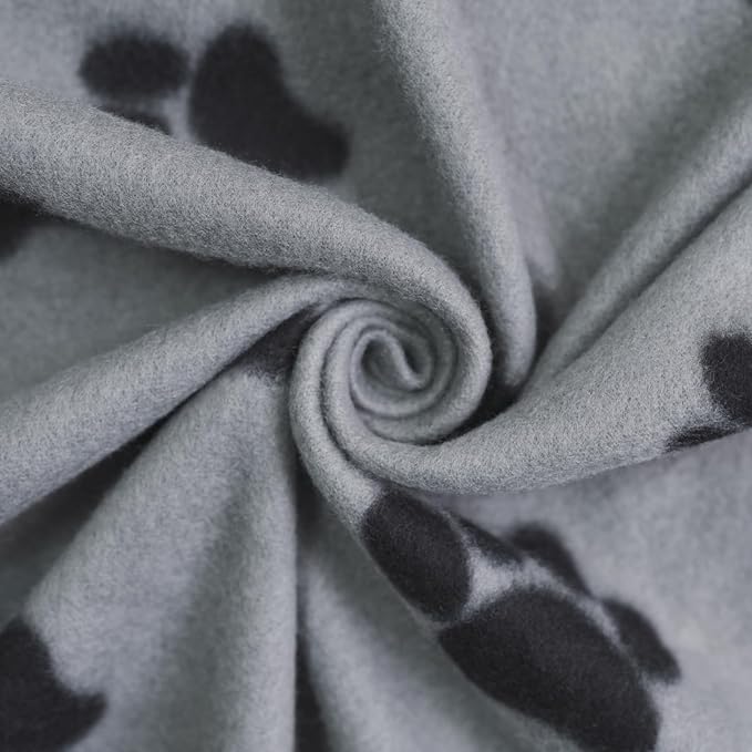 ZYFZCYBL Fleece Throw Blankets for Couch Bulk Lightweight Warm Soft Cozy Blanket 6 Pack Bulk Fleece Blanket Solid for Bed Couch Office Gifts Outdoor 50 x 60 inch Grey Black Paw Print