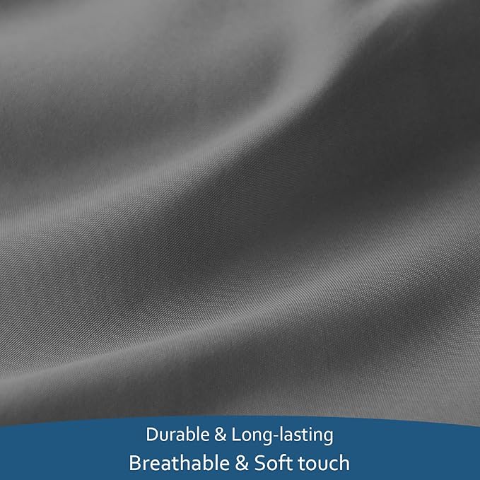 Moonsea Extra Deep Pocket Full Sheet Set - Breathable & Extra Soft - Deep Pocket Full Size Sheet Sets - Easy Fit 16in to 24in Mattress - 4 Piece Set - Grey Bed Sheets Set