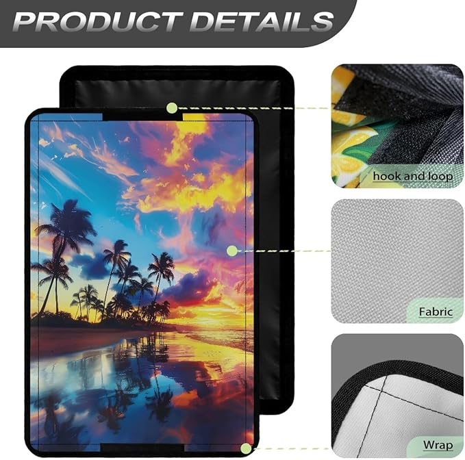 RV Camper Door Window Shade Cover, Burning Cloud Palm Reflective RV Door Protector UV Rays Protection RV Window Shade, Foldable Travel Trailer Door Blackout Window Shade