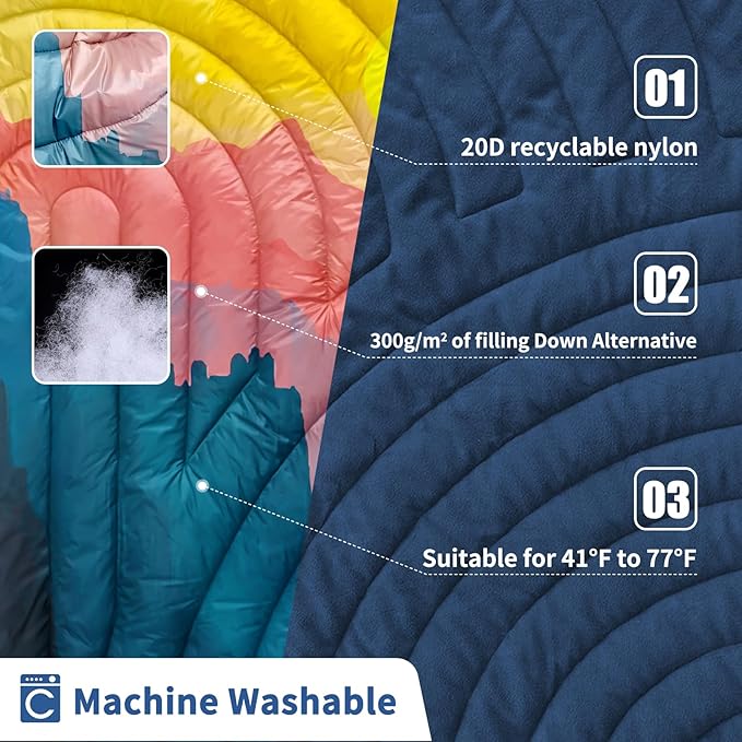 Camping Blanket,Puffy Blanket Lightweight Packable Camping Blanket Outdoor Blanket for Camping,Traveling, Stadium, Hiking, Picnics