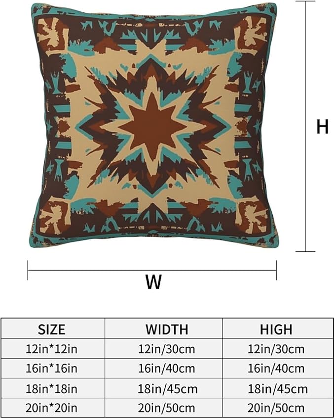 Western Aztec African Tribe Throw Pillow Covers 18x18 inch Set of 2 Pillow Case Cushion Cover for Home Sofa Couch Living Room Car Decor