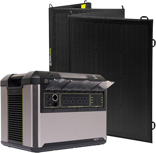 Goal Zero Yeti 1500 Portable Power Station with Nomad 200 Solar Panel, Solar Generator (6th Gen) Fast-Charging 1,505 Watt Hour LiFePO4 Battery with 200 Watt Foldable Solar Panel