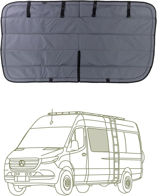 VanEssential Insulated Magnetic Blackout Window Cover Designed for Mercedes-Benz NCV3 & VS30 Crew Window with Bare Metal Window Frame ONLY (Van Years 2007 to Current Model) - Charcoal Gray