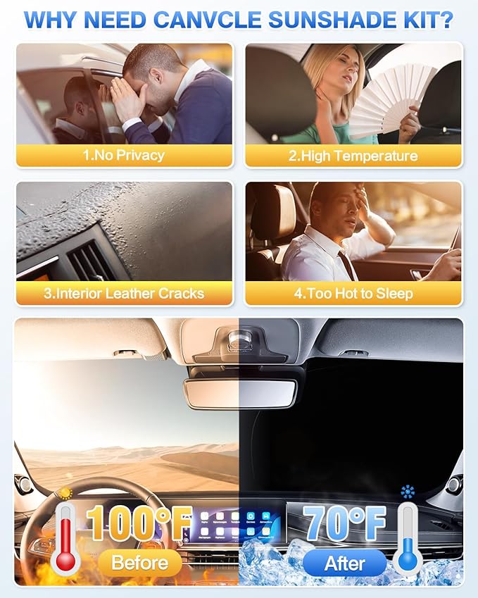 Canvcle Sunshades for Lexus NX 2022-2025 2026 Accessories Windshield Sun Shade Side Rear Window Shade Cover Sun Visor Shield Privacy Protection Keep Vehicle Cool Black 8PCS