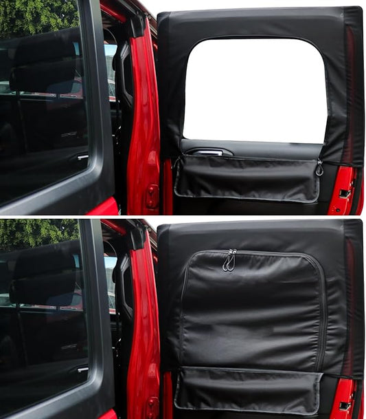 Rear Window Shades for Car Side Windows, Privacy Curtains, Car Window Sunshades, Custom Fit for Jeep 2007-2026 Wrangler JK JL & Gladiator JT (2 Pack), Black